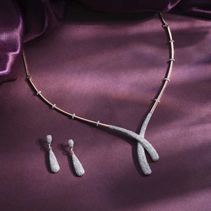Dazzling Astra Diamond Necklace Set