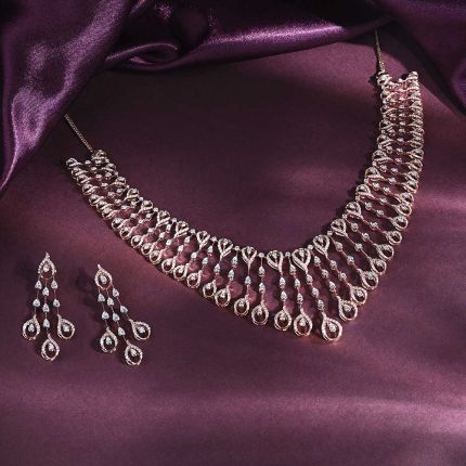 Precious Handmade Astra Diamond Necklace Set