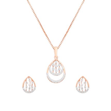 Versatile Diamond Drop Pendant Set