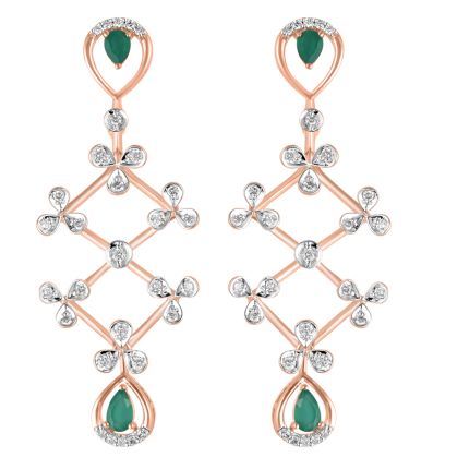 Alluring 14KT Rose Gold Astra Earrings