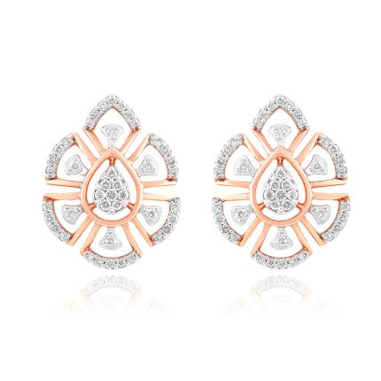 Delicate Drop Diamond Rose Earring