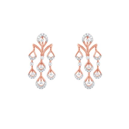Sparkling Peacock Design Astra Diamond Danglers