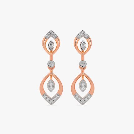 Graceful Leaf Astra Diamond Earrings