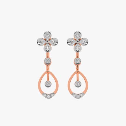 Diamond Floral Astra Earrings