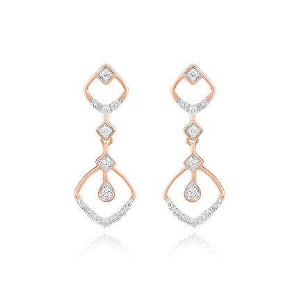 Statement Diamond Rose Gold Astra Earrings