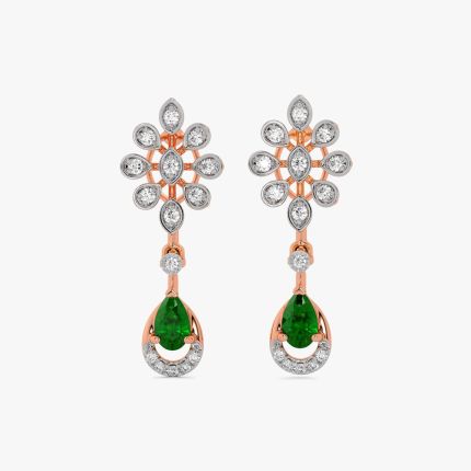 Rose Petals Shimmering Diamond Earring