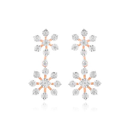 Elegant Diamond Floral Brilliance Earring
