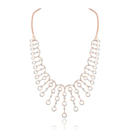 Chic Casual Diamond Rose Necklace