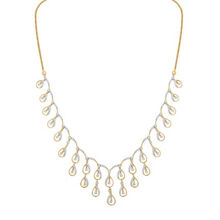 Sophisticated Astra Drop Design Diamond Necklace