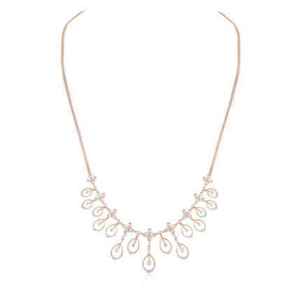 Diamond Floral Astra Necklace