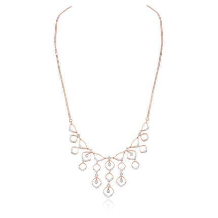 Statement Diamond Rose Gold Astra Necklace