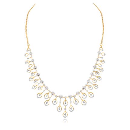 Elegance Diamond Yellow Gold Astra Necklace