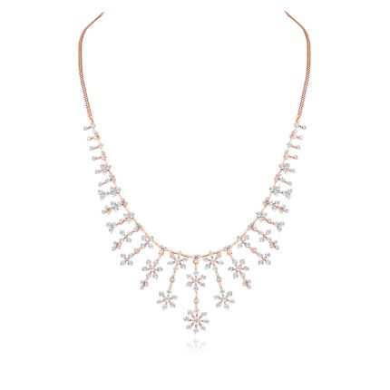 Elegant Diamond Floral Brilliance Necklace