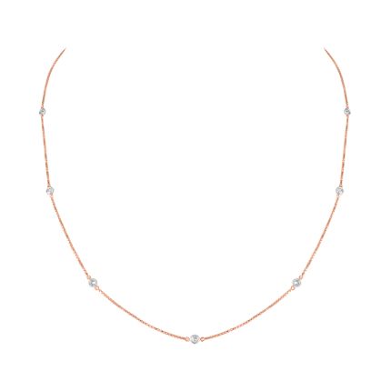 Elegant Desired Chain with Diamonds in 18KT Rose Gold