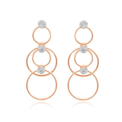 Shimmering Cluster Diamond Earrings