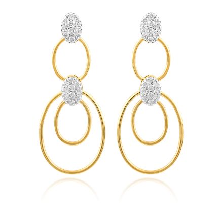 Shimmering Circles Diamond Earrings