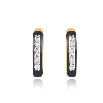 Striking Black Diamond Hoop Earring