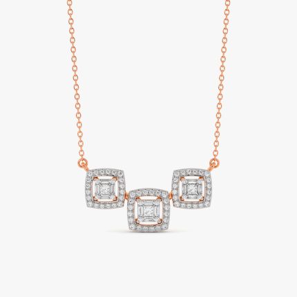 Dazzling Diamond Rose Gold Necklace