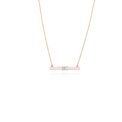 Sleek White Diamond Necklace