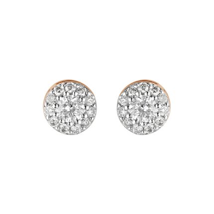 Sophisticated Diamond Desired Studs in Rose Gold
