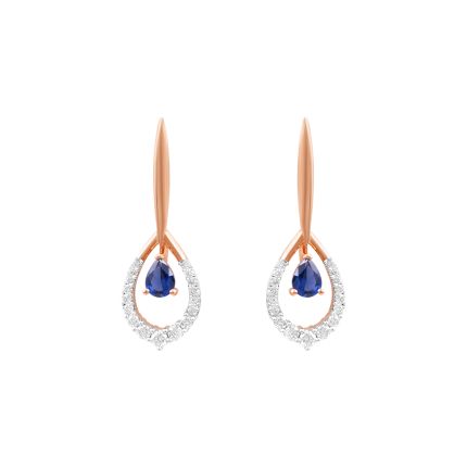 Exquisite Drop Diamond Rose Earring