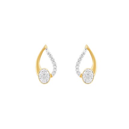 Refined Leaf Design Diamond Studs