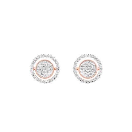 Radiant Geometric Design Diamond Earrings