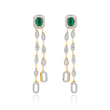 Green Brilliance Diamond Earrings