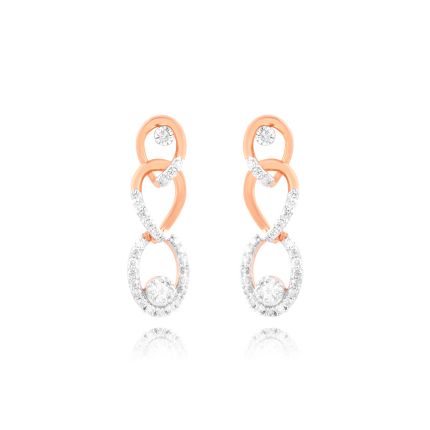 Sculpted Drop Diamond Earrings