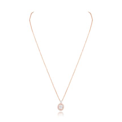 Radiant Halo Diamond Necklace