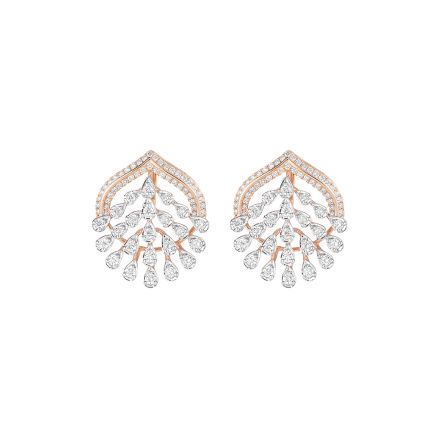 Illustrious Rose Gold and Diamond Earrings