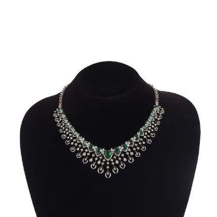 Sctintillating Diamond and Rose Gold Necklace