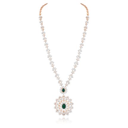 Traditional Floral Diamond Necklace