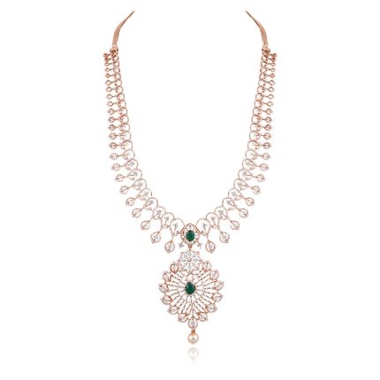 Timeless Diamond and Pearl Haram Necklace