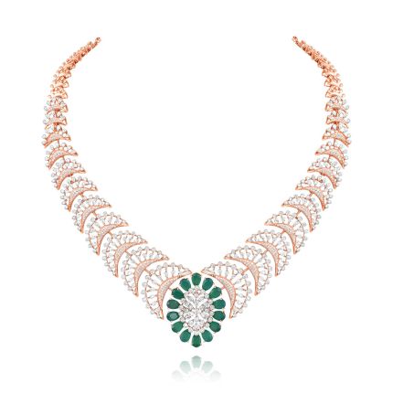 Diamond Blooming Flower Necklace