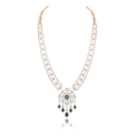 Royal Emerald Floral Necklace