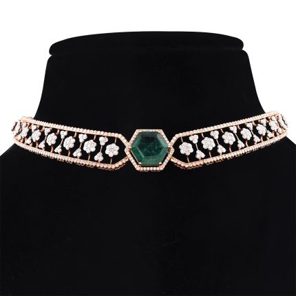 Bridal Floral Diamond Necklace