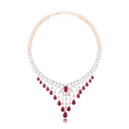 Red Glowry Diamond Necklace