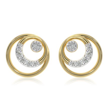 Versatile Daily 9KT Yellow Gold Diamond Earrings