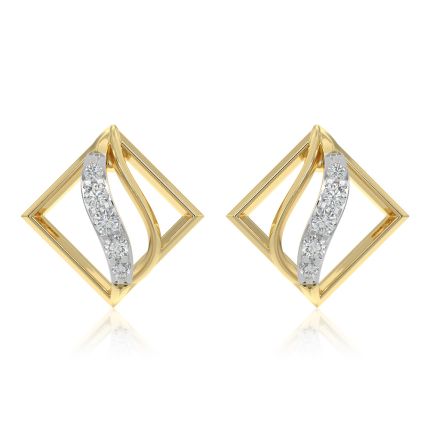 Modern Everyday 9KT Yellow Gold Diamond Earrings