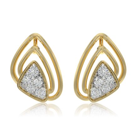 Daily Love 9KT Yellow Gold Diamond Stud Earrings