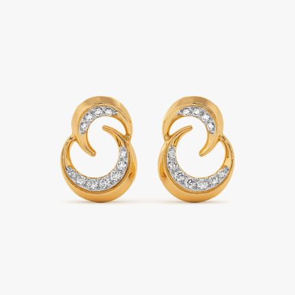 Effortless Charm 9Kt Yellow Gold Diamond Earrings