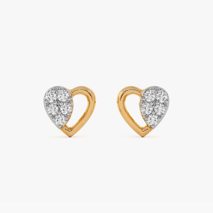 Blooming Love Yellow Gold Diamond Earrings