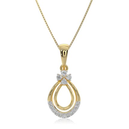 Pretty Diamond  9KT Yellow Gold Diamond Pendant