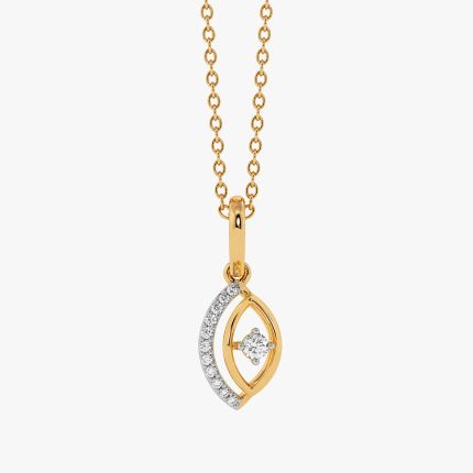 Evil Eye 9Kt Yellow Gold Diamond Pendant