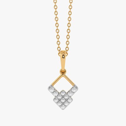 Modern Appeal Yellow Gold Diamond Pendant