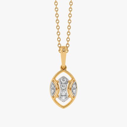 Everyday Minimal Yellow Gold Diamond Pendant