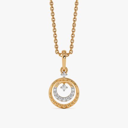 Geometric Yellow Gold Diamond Pendant