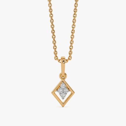 Striking Everyday Yellow Gold Diamond Pendant