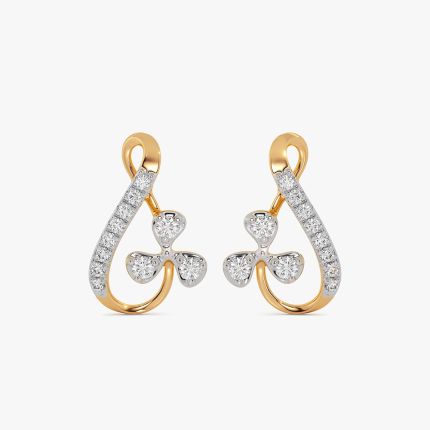 Radiance Floral Yellow Stud Earring